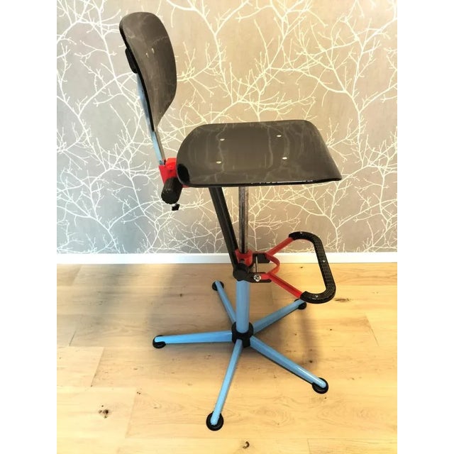 Wood Vintage Workshop Chair, 1950s For Sale - Image 7 of 9