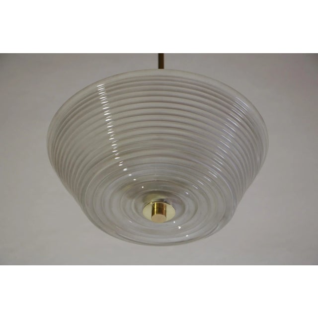Italian Art Deco Murano Glass Pendant Lamp from Barovier Toso, 1940s For Sale - Image 16 of 17