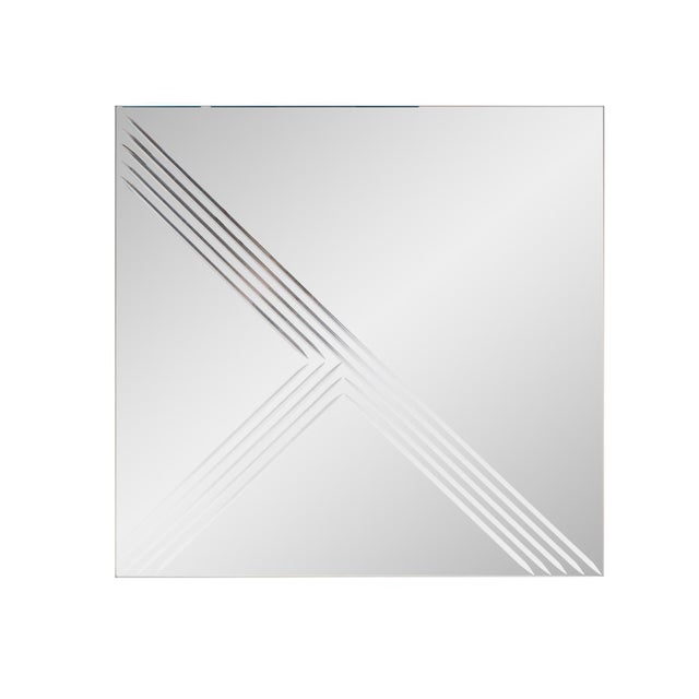 Adoree V Grooved Square Mirror For Sale - Image 10 of 11