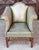 English Library Wing Back Chair of Upholstered Leather and Walnut For Sale - Image 4 of 9