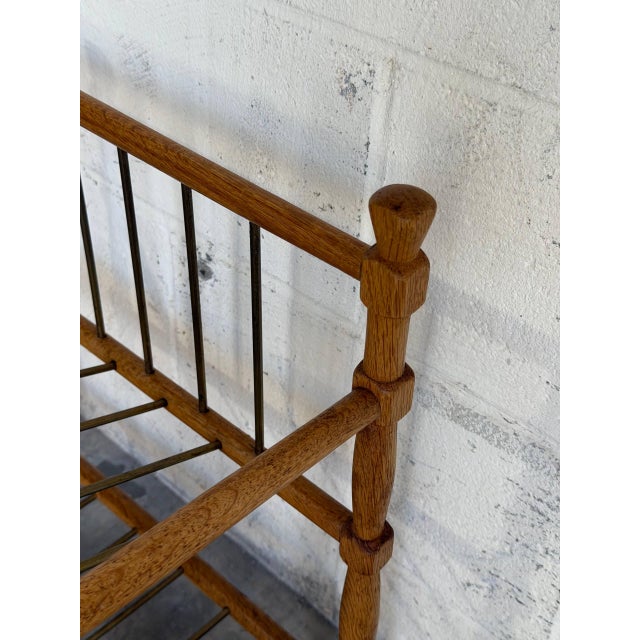 1970s Oak Shoe Rack With Metal Spindles Danish Mid-Century Modern 1970s For Sale - Image 5 of 9