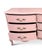 Broyhill Vintage Serpentine Lowboy by Broyhill Reimagined in Pale Pink For Sale - Image 4 of 6