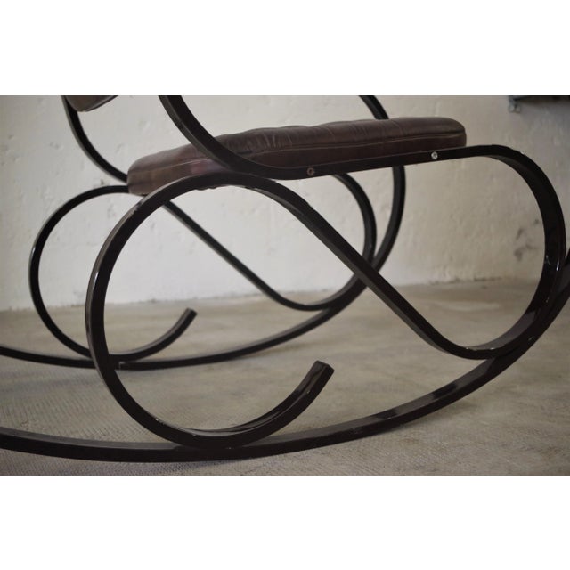 Brown Rocking Chair, 1950s For Sale - Image 8 of 18