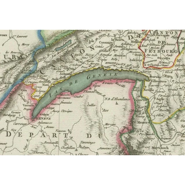 Late 18th Century Physical & Political Map of Switzerland Mentelle Atlas, 1797 For Sale - Image 4 of 8