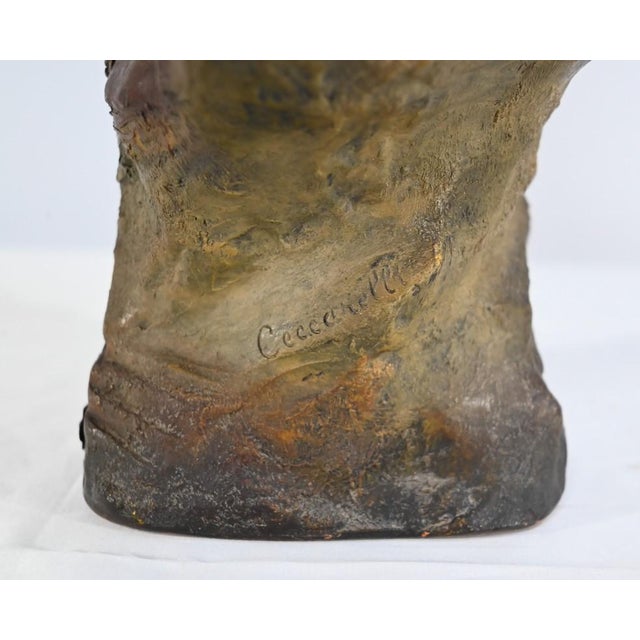 E.Ceccarelli, Les Noces d’Or, Late 1800s, Terracotta Sculpture For Sale - Image 14 of 18