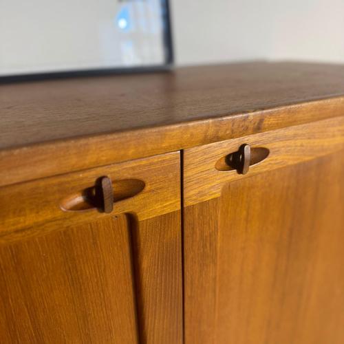 Tall Teak Sideboard by H.W. Klein for Bramin, Denmark For Sale - Image 4 of 7