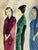Figurative 1960s Hildegarde Hamilton (1898-1970) Gouache and Ink Painting on Board For Sale - Image 3 of 4