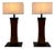 Large Architectural Wood and Metal Table Lamps, 1960s, Set of 2 For Sale