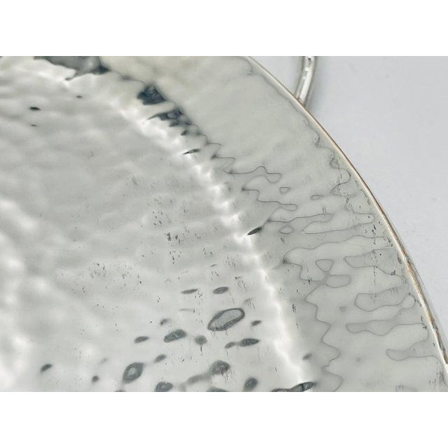 1980s Whimsical Silver-Plate & Malachite Serving Tray by Emilia Castillo, Mexican Art For Sale - Image 12 of 16