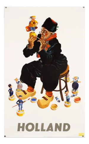 Holland Original Travel Poster by Arnold J. Molenaar, 1950s