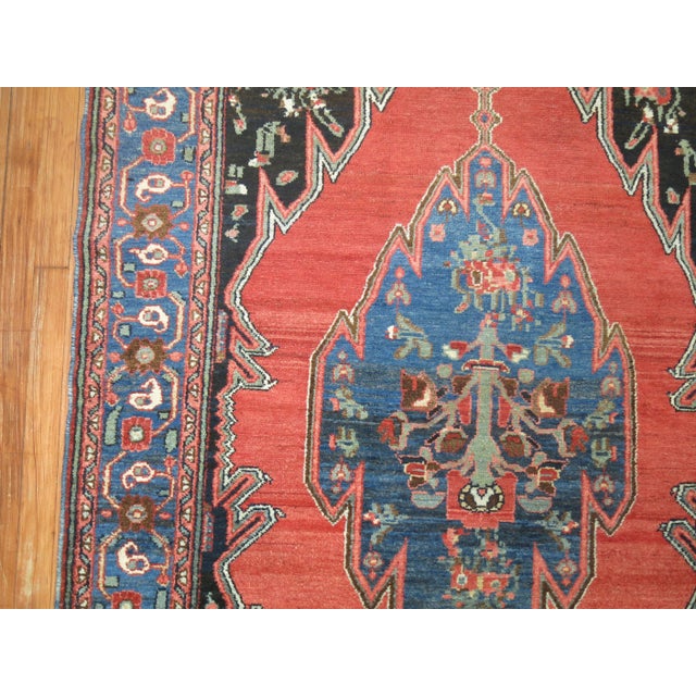 Persian Zabihi Collection Persian Mazlagan Malayer Accent Rug For Sale - Image 3 of 5