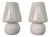 Vintage Italian Lamps with Murano Glass Lampshades, 1970s, Set of 2 For Sale