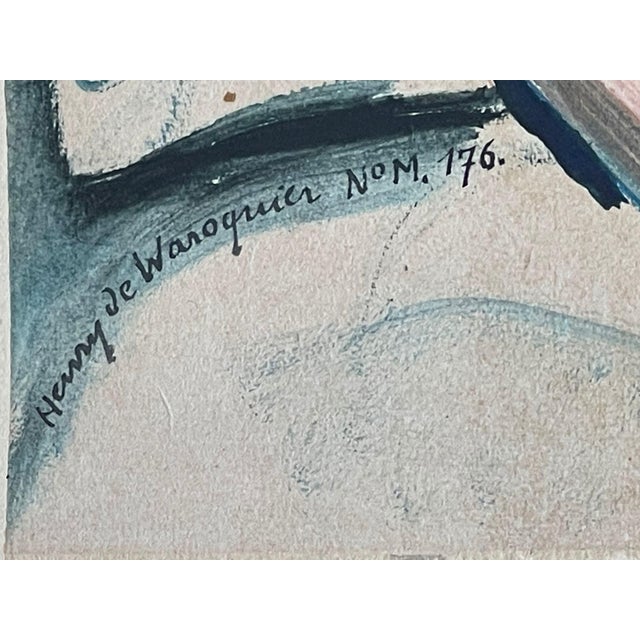 Henry De Waroquier, Reclining Nude, 1920s, Watercolor For Sale - Image 7 of 16
