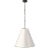 Thomas O'Brien for Visual Comfort Signature Goodman Medium Hanging Light in Bronze with Antique White Shade For Sale