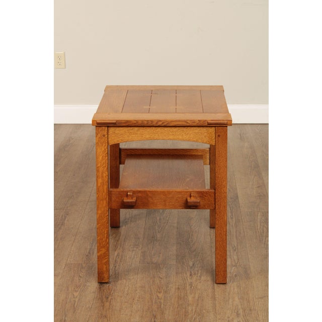 1990s Stickley Mission Collection Oak Butterfly Top End Table Chairish
