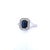 Natural Sapphire Diamond Ring 14k W Gold 1.82 TCW Certified For Sale - Image 4 of 7