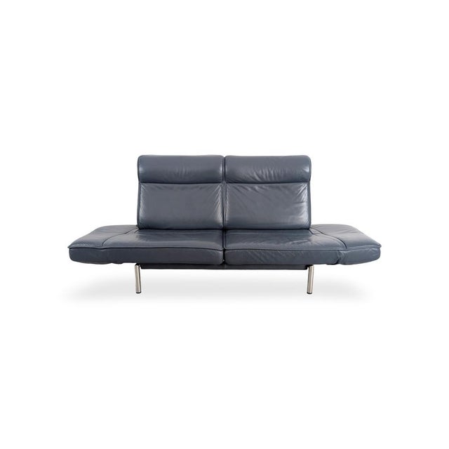Mid-Century Sofa DS 450 in Leather Black Blue from de Sede For Sale - Image 15 of 15