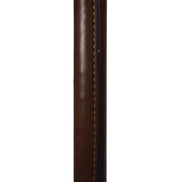 Vintage Swedish Leather and Brass Floor Lamp from Falkenbergs Belysning, 1960s For Sale - Image 11 of 18
