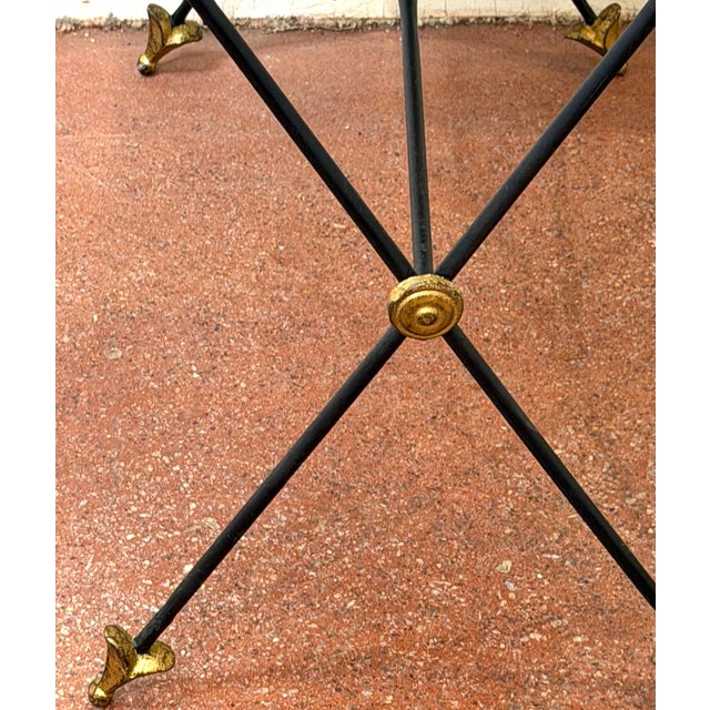 Maison Jansen Style Gilt-Iron Arrow Motif Side Table, France, 1970s For Sale - Image 17 of 18