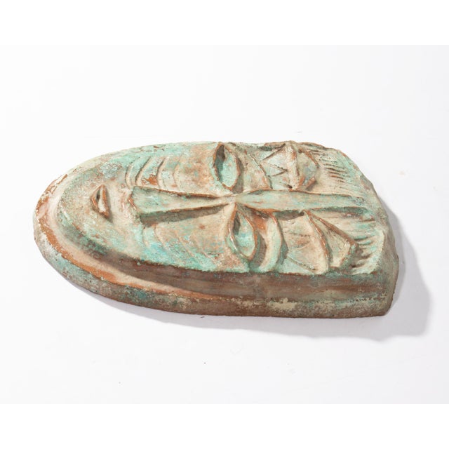 Ceramic Studio Pottery Face Plaque by Edna Reindel For Sale - Image 7 of 7