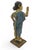 Indian Hindu Female Attendant Abhaya Mudra Carved Wood Folk Art Statue For Sale - Image 4 of 12