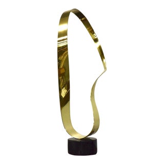 Curtis Jere Brass Ribon Sculpture For Sale