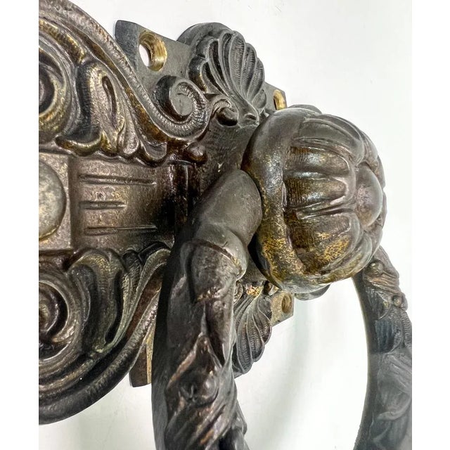 Metal 19th Century Victorian Bronze Door Knocker For Sale - Image 7 of 12