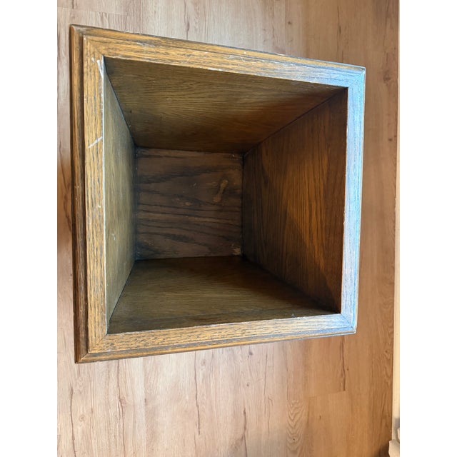 Wood Vintage Romweber Viking Oak Desk Bucket For Sale - Image 7 of 9