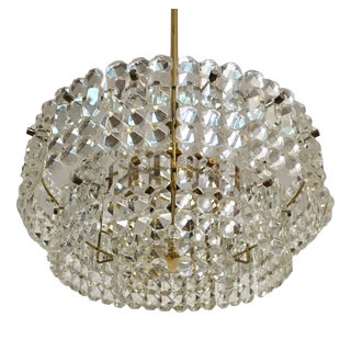 Mid-Century Three-Layered Glass Kinkeldey Chandelier, 1960s For Sale