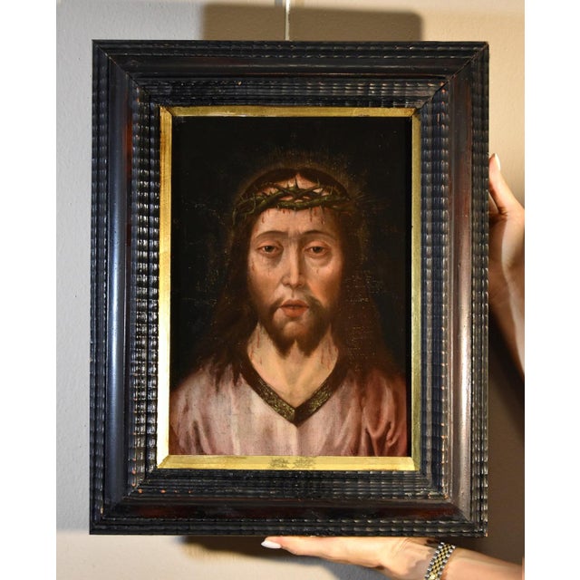 Circle of Quentin Metsys, Ecce Homo, 1550, Oil on Board, Framed For Sale - Image 11 of 14