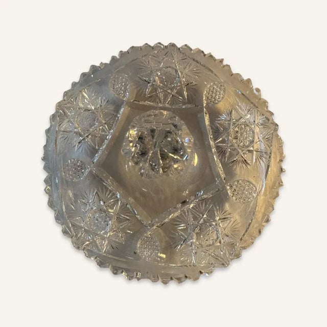 This bonbon dish dates from 1880 - 1900. It is harder and harder to find a piece of cut glass in good condition. The...