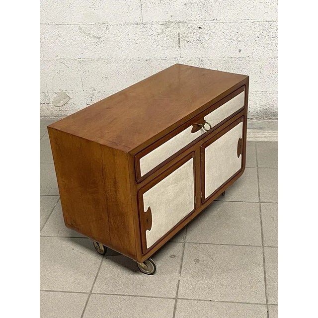1940s Vintage Sideboard with Wheels, 1940s For Sale - Image 5 of 17