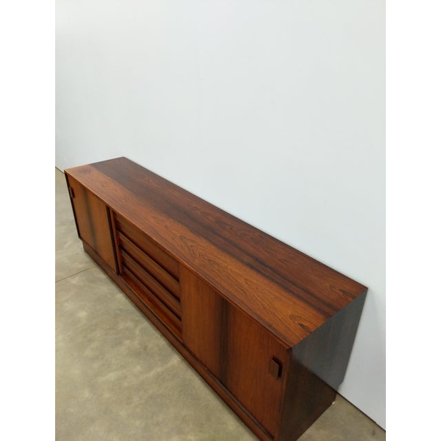 Brown Vintage Danish Modern Rosewood Credenza by Dr / Viby J For Sale - Image 8 of 11