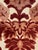 1960s Vintage Burgundy Red Cut Velvet Ottoman Pouff on Coasters For Sale - Image 5 of 5