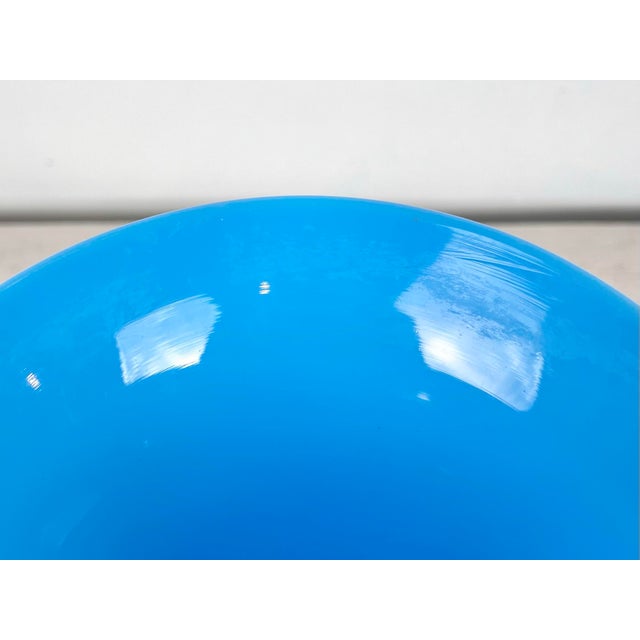 Vintage Blue Opaline Glass Vase For Sale In Tampa - Image 6 of 8