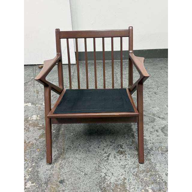 Wood Joybird Soto Armchair, Lucky Turquoise For Sale - Image 7 of 12