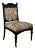 Antique Ebonized Aesthetic Carved Side Chair For Sale