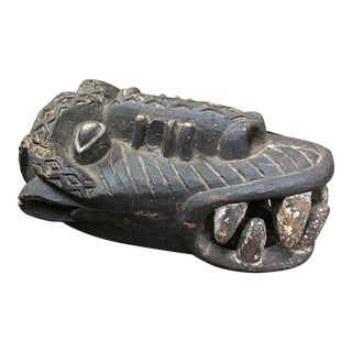 Large Vintage Bamileke West African Carved Mask For Sale