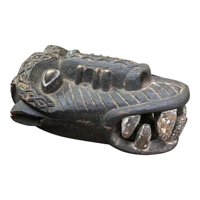 Large Vintage Bamileke West African Carved Mask For Sale