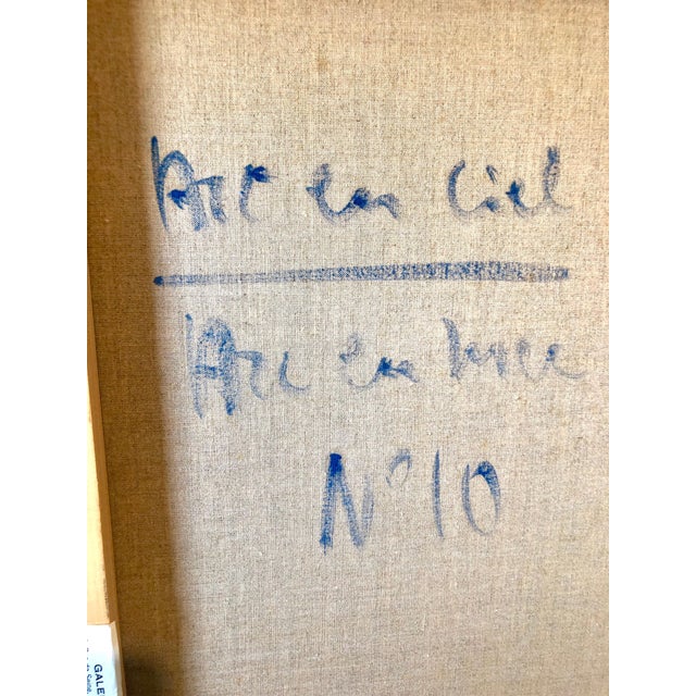 Rene Duvillier, Arc en Ciel Abstract Expressionist French Oil Painting Nouvelle École d'Paris, 1990 For Sale - Image 11 of 15