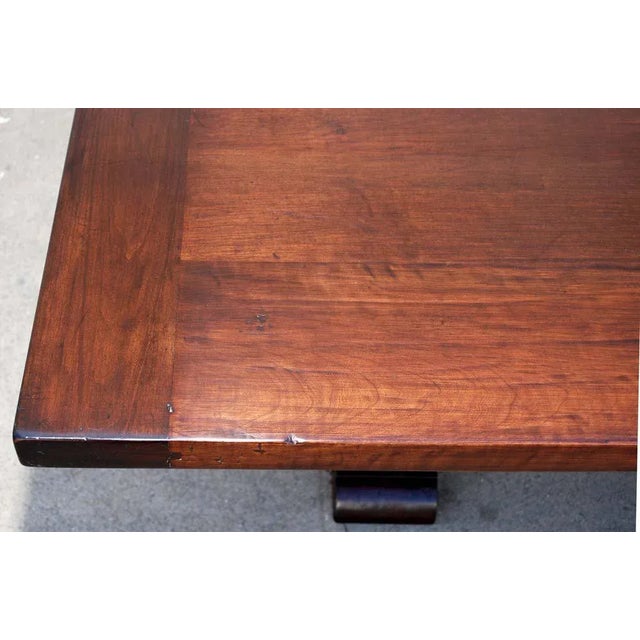 Wood Dining Table in Cherrywood, Custom Made by Petersen Antiques For Sale - Image 7 of 11