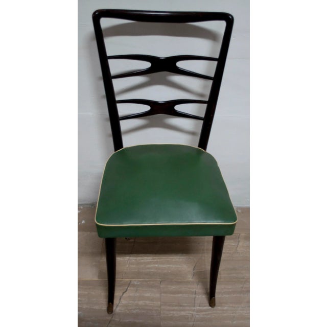 Beige Mid-Century Dining Chairs by Melchiorre Bega, 1950s, Set of 4 For Sale - Image 8 of 9