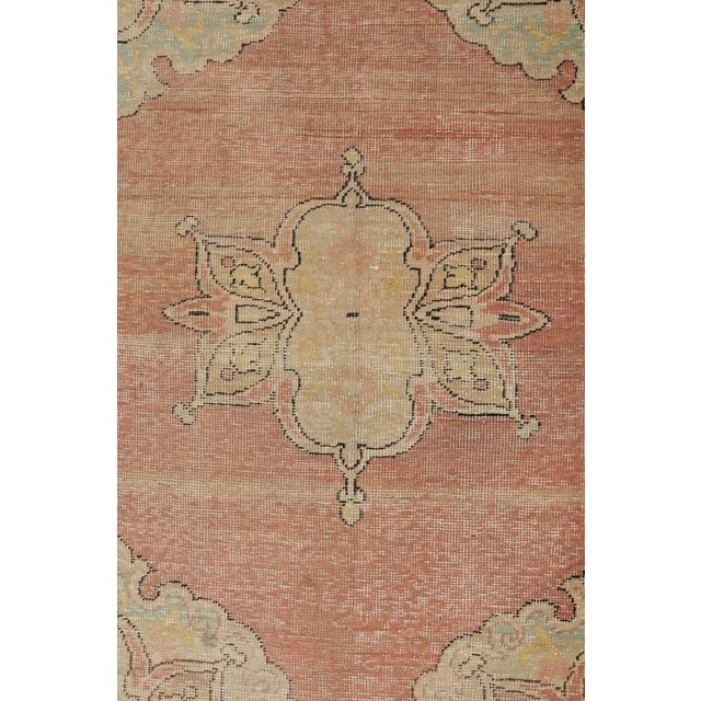 1920s Antique Hereke Rug With Gold Floral Medallion and Red Border, by Rug & Kilim For Sale In New York - Image 6 of 8