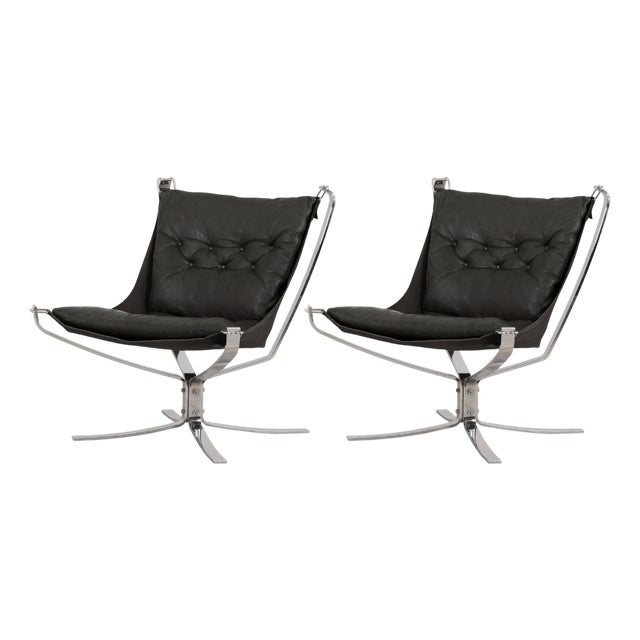 Set of Vintage Falcon Chairs by Sigurd Ressell for Vatne Møbler, 1970s For Sale