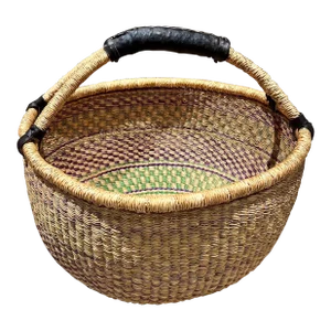 Handwoven Traditional African Bolga Farmer's Market Basket