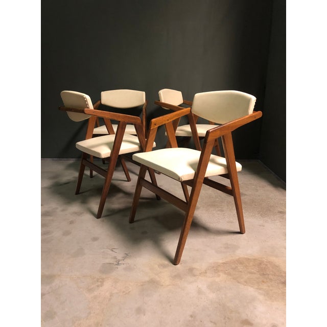 Vintage Italian Dining Chairs, 1950s, Set of 4 For Sale - Image 4 of 8