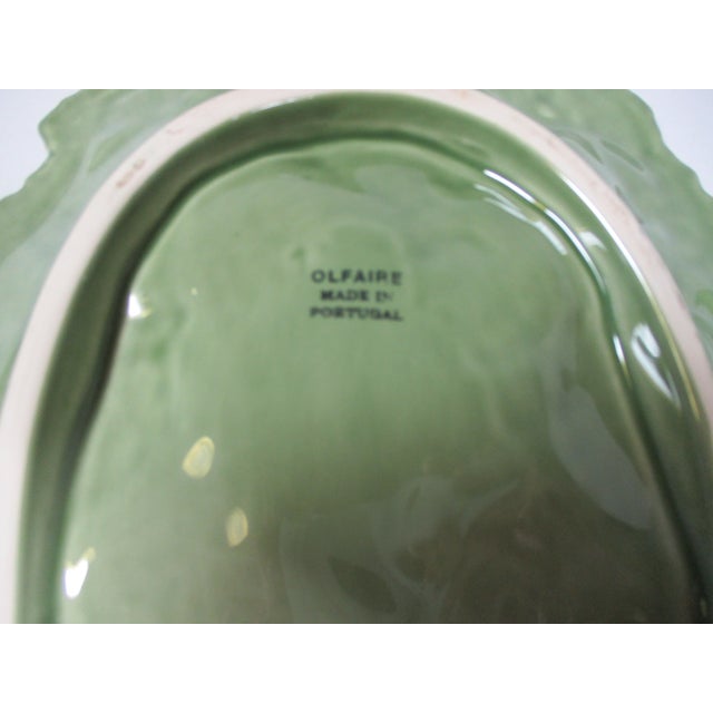 Ceramic Vintage Portuguese Leaf Shaped Serving Bowl For Sale - Image 7 of 7