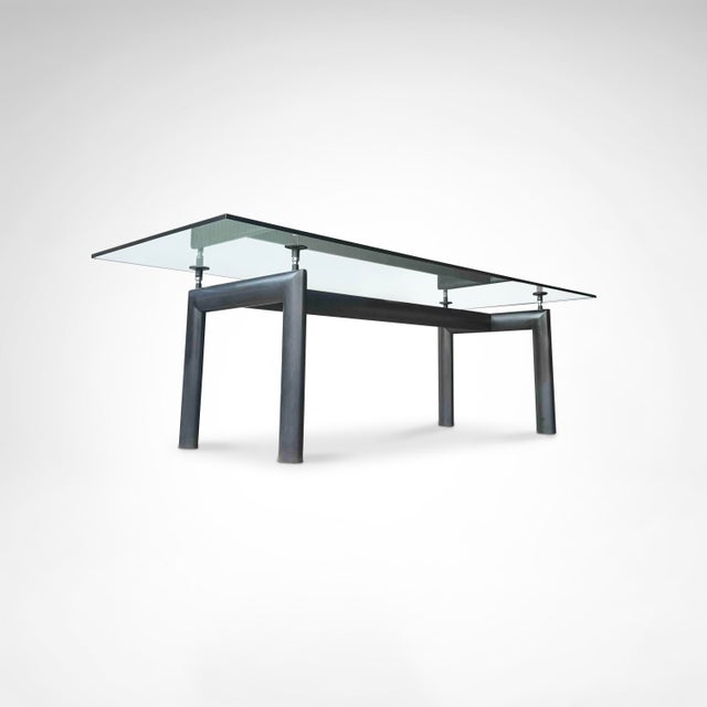 LC6 Glass and Metal Dining Table by Le Corbusier for Cassina, 1990s For Sale - Image 9 of 12