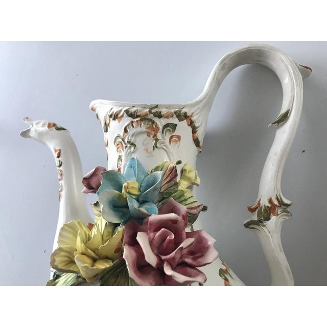 Ceramic Pitcher Signed by Bassano, Italy, 1950s For Sale - Image 12 of 18