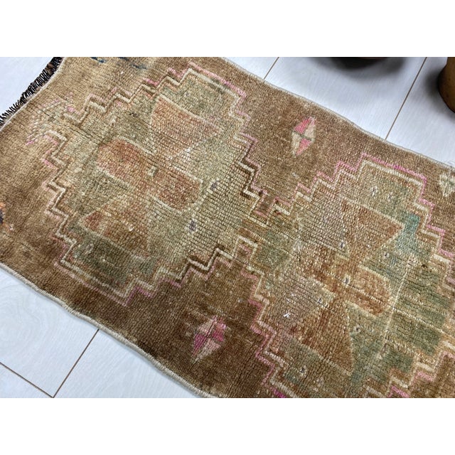 Faded Oushak Small Rug For Sale - Image 4 of 5
